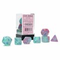 Time2Play Cube Gemini Luminary Gel Green & Pink Dice with Blue Numbers, Set of 7 TI3305366
